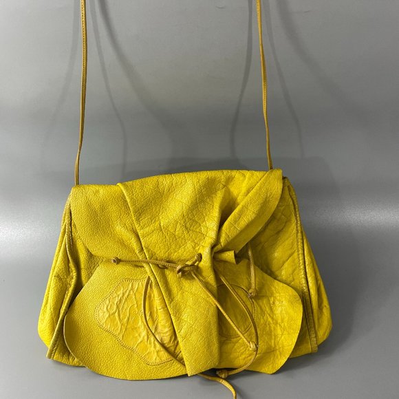 Carlos Falchi Buffalo Butterfly Bag, Yellow - Picture 1 of 14